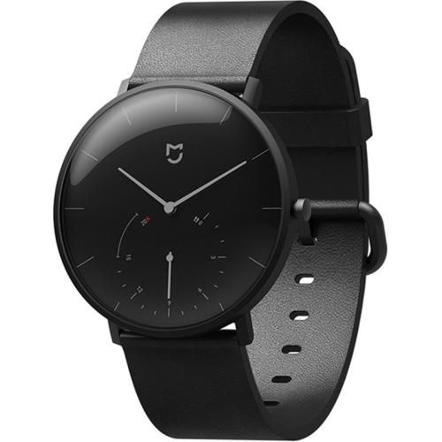 

Xiaomi Mijia Intelligent Business Casual Unisex Quartz Watch Life Waterproof Double Dial Stainless Steel Watch Leather Strap(Black)