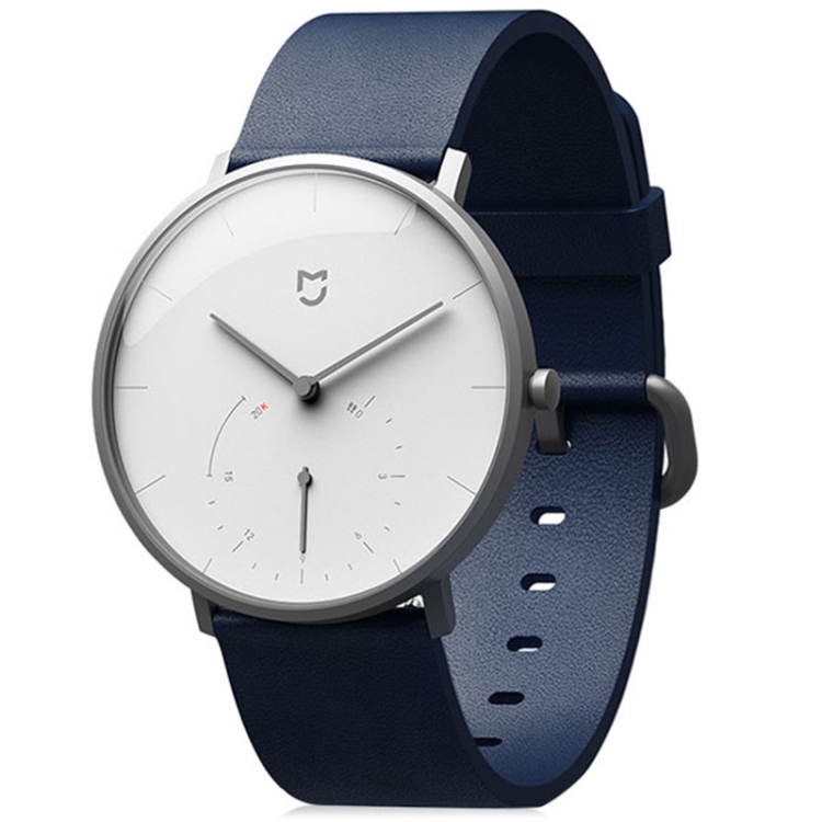 

Xiaomi Mijia Intelligent Business Casual Unisex Quartz Watch Life Waterproof Double Dial Stainless Steel Watch Leather Strap(White)