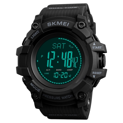 

SKMEI 1358 Multifunctional Men Outdoor Sports 30m Waterproof Digital Watch with Compass / Barometer / Altimeter/ Pedometer Function(Black)