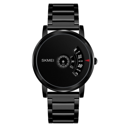 

SKMEI 1260 Fashion Creative Pointer 30m Waterproof Quartz Wrist Watch with Stainless Steel Watchband(Black)