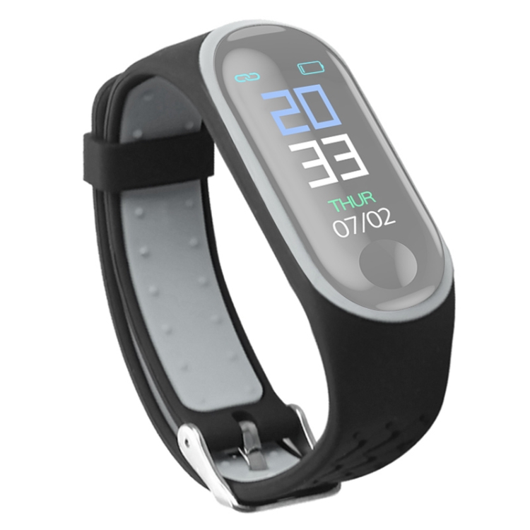 

For M3 / M4 Universal Bicolor Silicone Watchband (Black)