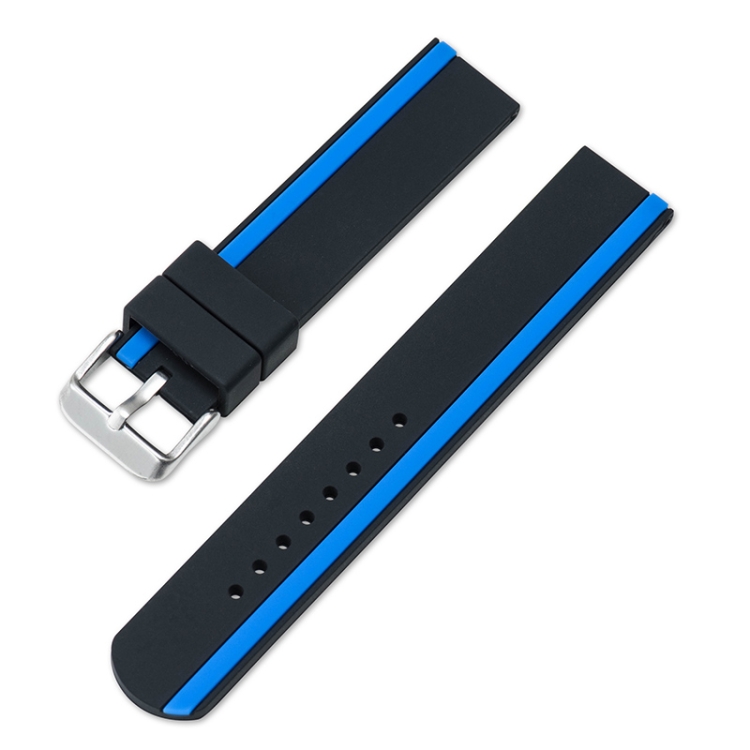 

Universal Unilateral Bicolor Silicone Watchband for Galaxy Watch (Blue)