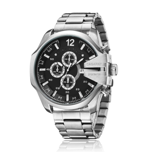 

CAGARNY 6839 Fashion Waterproof Quartz Watch with Stainless Steel Band