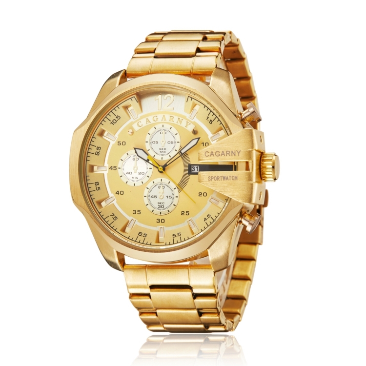 

CAGARNY 6839 Fashion Waterproof Quartz Watch with Stainless Steel Band