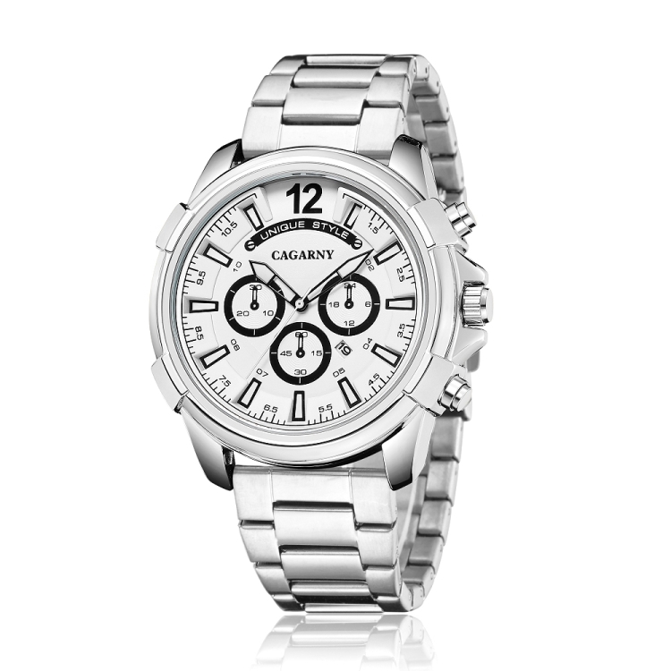 

CAGARNY 6882 Fashion Waterproof Quartz Watch with Stainless Steel Band