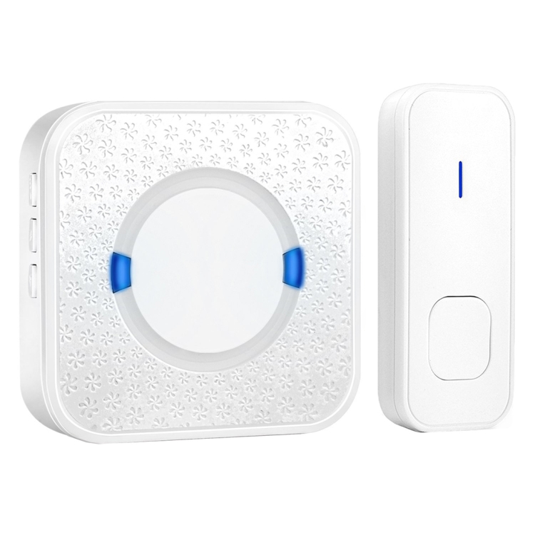 

P6-B 110dB Wireless IP55 Waterproof Low Power Consumption WiFi Doorbell Receiver, 53 Music Options, Receiver Distance: 300m(White)
