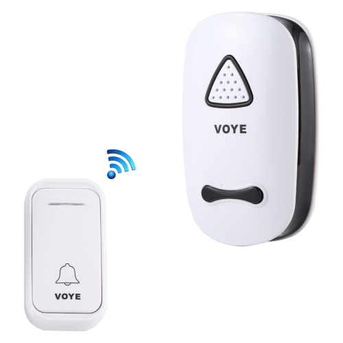 

VOYE V025F Home Music Remote Control Wireless Doorbell with 38 Polyphony Sounds, US Plug(White)