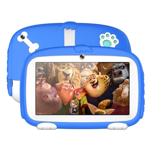 

A718 Kids Education Tablet PC, 7.0 inch, 1GB+8GB, Android 6.0 Allwinner A33 Quad Core 1.3GHz, Support WiFi / TF Card / G-sensor, with Dog Pattern Silicone Case(Blue)