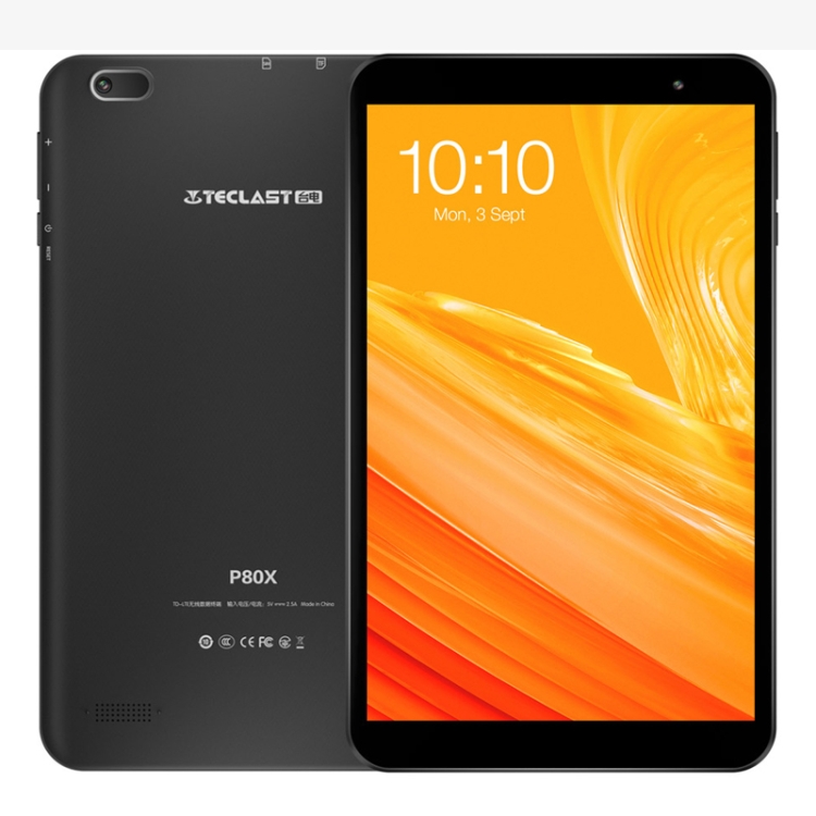 

Teclast P80X Tablet, 8.0 inch, 2GB+32GB, Android 9.0, Unisoc SC9863A Octa-core CPU, Support Bluetooth & WiFi & GPS & TF Card, Network: Dual 4G(Black)
