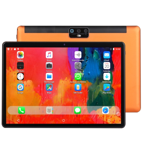 

BDF H1 4G LTE Tablet PC, 10.1 inch, 2GB+32GB, Android 9.0, SC9863A Octa Core Cortex-A55, Support Dual SIM & Bluetooth & WiFi & GPS, EU Plug(Orange)