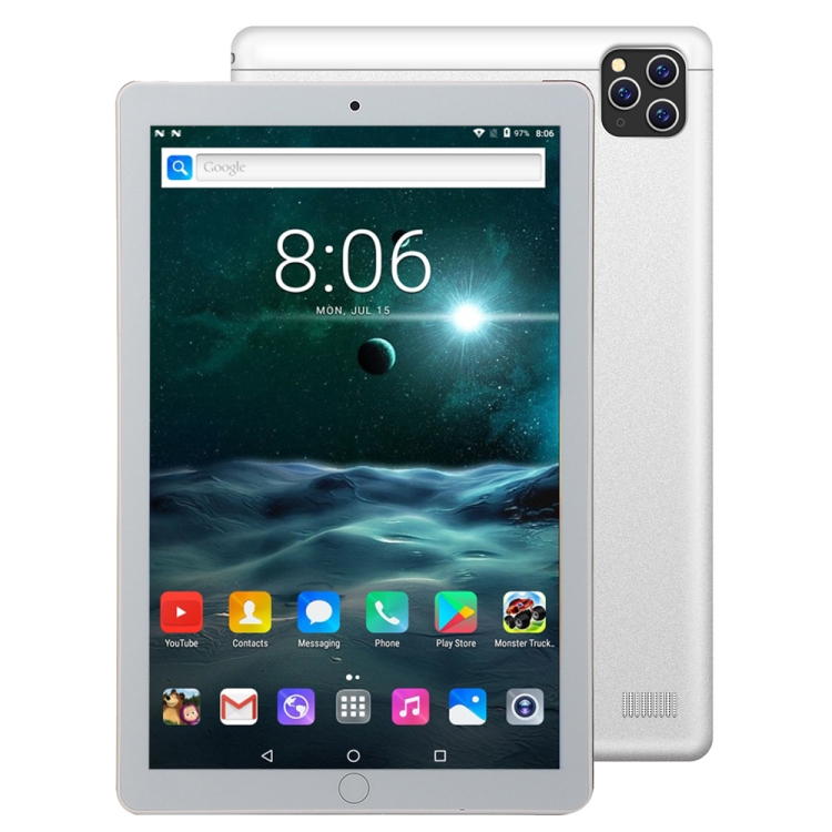 

BDF A10 3G Phone Call Tablet PC, 10 inch, 1GB+16GB, Android 5.1, MTK6592 Octa Core Cortex-A7, Support Dual SIM & Bluetooth & WiFi & GPS, EU Plug(Silver)