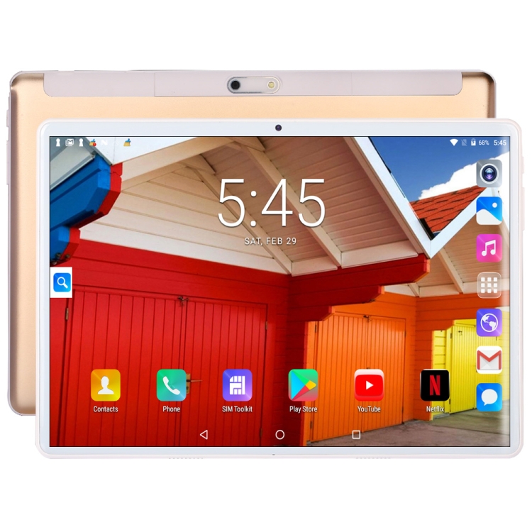 

BDF S10 3G Phone Call Tablet PC, 10.1 inch, 2GB+32GB, Android 9.0, MTK8321 Octa Core Cortex-A7, Support Dual SIM & Bluetooth & WiFi & GPS, EU Plug (Gold)
