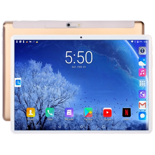 

BDF S10 4G LTE Tablet PC, 10.1 inch, 2GB+32GB, Android 9.0, SC9863A Octa Core Cortex-A55, Support Dual SIM & Bluetooth & WiFi & GPS, EU Plug(Gold)