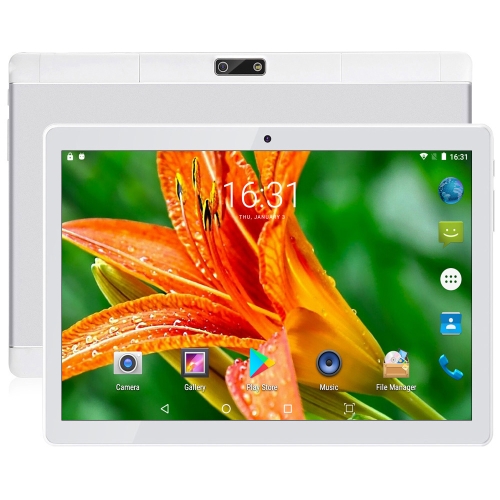 

BDF YLD 4G LTE Tablet PC, 10.1 inch, 2GB+32GB, Android 9.0, SC9863A Octa Core Cortex-A55, Support Dual SIM & Bluetooth & WiFi & GPS, EU Plug(Silver)