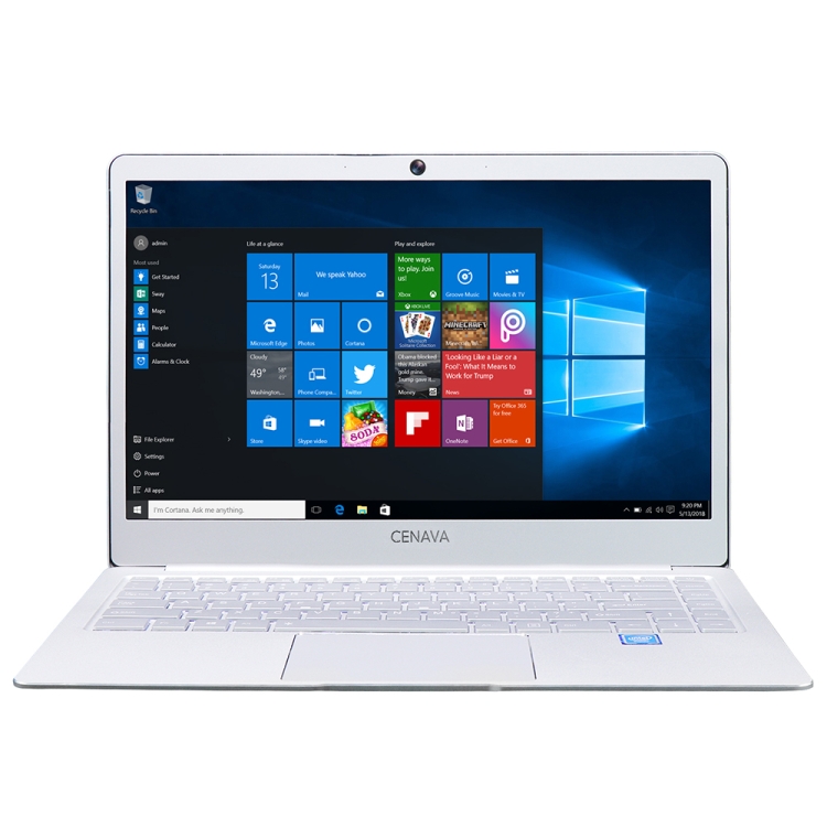 

CENAVA P14 Ultrabook, 14 inch, 8GB+512GB, Windows 10 Intel Celeron J3355 Dual Core Up to 2.5GHz, Support TF Card & Bluetooth & Dual WiFi & Mini HDMI, US/EU Plug(Silver)