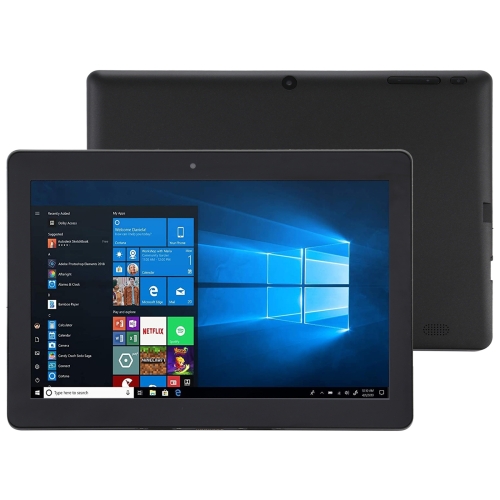 

ES0MBFQ Tablet PC, 10.1 inch, 4GB+64GB, Windows 10, Intel Atom Z8350 Quad Core, Support TF Card & HDMI & Bluetooth & Dual WiFi(Black)