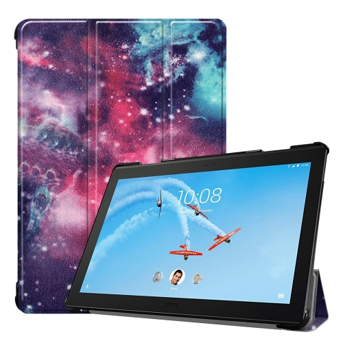 

Coloured Drawing Pattern Horizontal Deformation Flip Leather Case for Lenovo Tab P10 10.1 inch, with Three-folding Holder & Sleep / Wake-up Function (Galactics Pattern)