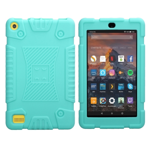 

Full Coverage Silicone Shockproof Case for Amazon Kindle Fire HD 8 (2017)(Green)