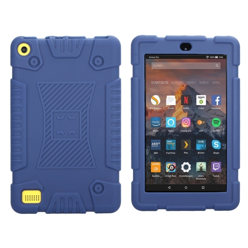 

Full Coverage Silicone Shockproof Case for Amazon Kindle Fire HD 8 (2017)(Blue)