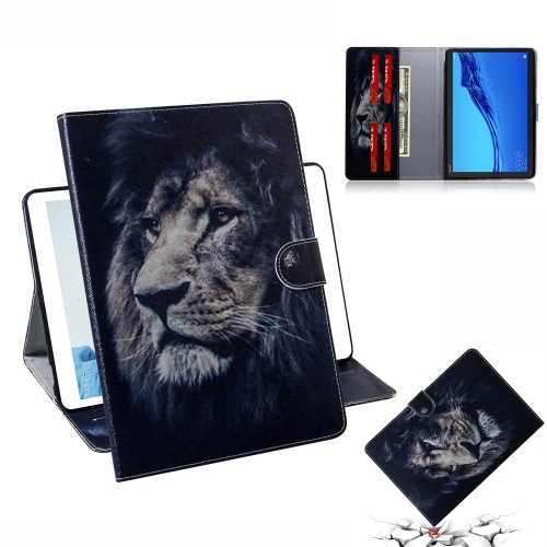 

Lion Pattern Horizontal Flip Leather Case for Huawei MediaPad M5 Lite 10.1, with Holder & Card Slot & Wallet