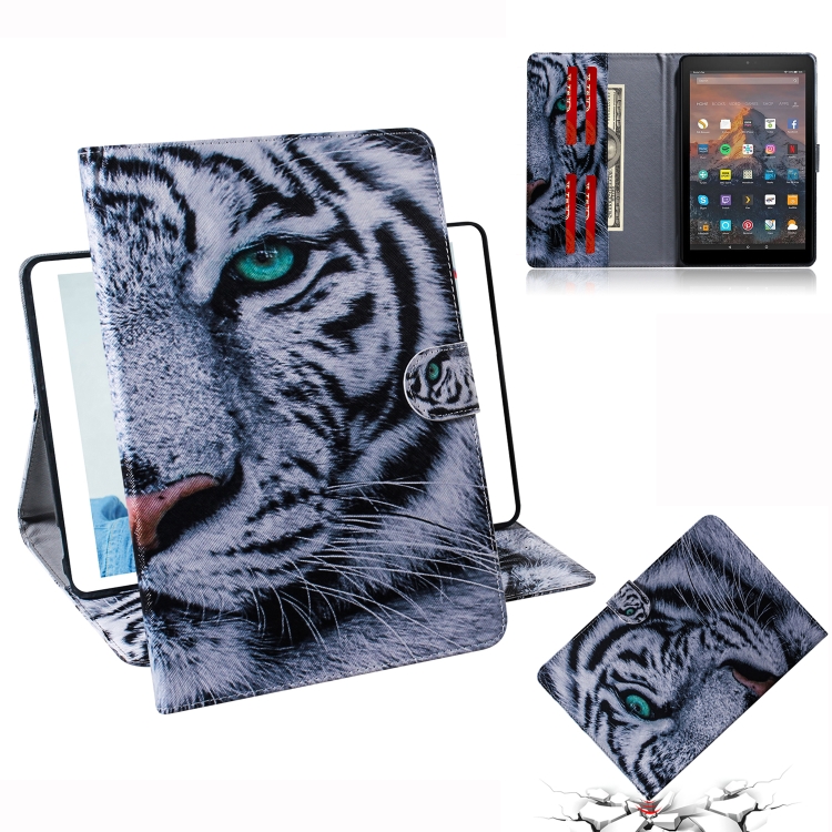 

Tiger Pattern Horizontal Flip Leather Case for Amazon Kindle Fire HD 10 2015/2017, with Holder & Card Slot & Wallet