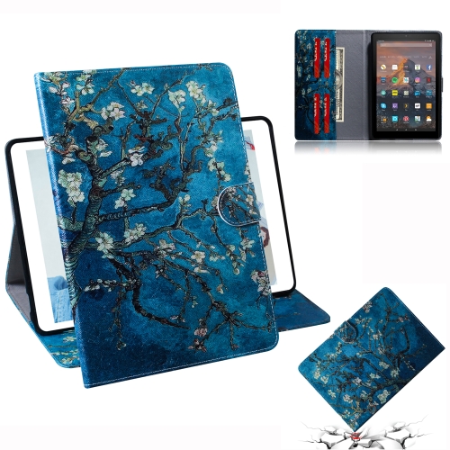 

Apricot Blossom Pattern Horizontal Flip Leather Case for Amazon Kindle Fire HD 10 2015/2017, with Holder & Card Slot & Wallet