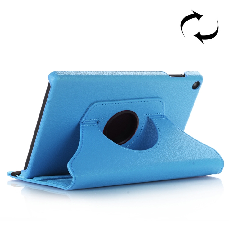 

Litchi Texture Horizontal Flip 360 Degrees Rotation Leather Case for Xiaomi Mi Pad 4, with Holder (Sky Blue)
