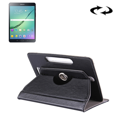 

8 inch Tablets Leather Case Crazy Horse Texture 360 Degrees Rotation Protective Case Shell with Holder for Galaxy Tab S2 8.0 T715 / T710, Cube U16GT, ONDA Vi30W, Teclast P86(Black)