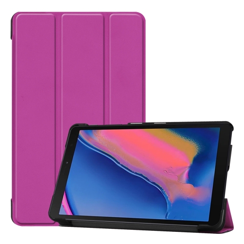 

Custer Texture Horizontal Flip Leather Case for Galaxy Tab A 8.0 (2019) P205 / P200, with Three-folding Holder (Purple)