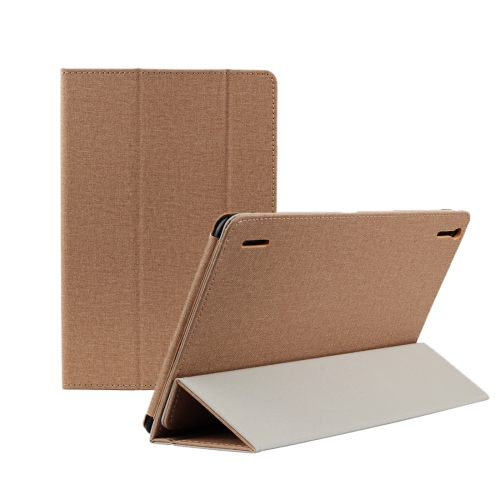 

Anti-slip Texture Horizontal Flip Leather Case for CHUWI HI 9 Plus 10.8 Inch with Three-folding Holder (Gold)