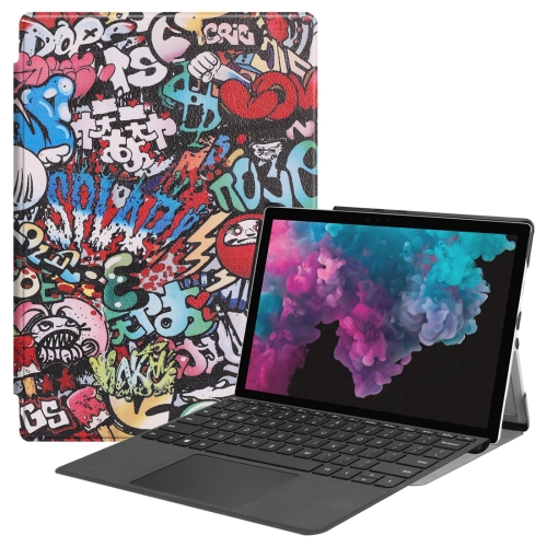 

Graffiti Pattern Colored Painted Horizontal Flip PU Leather Case for Microsoft Surface Pro 4 / 5 / 6 12.3 inch, with Holder & Pen Slot