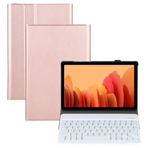 

A500S Detachable Bluetooth Backlight Keyboard Ultrathin Horizontal Flip Leather Case with Holder for Samsung Galaxy Tab A7 10.4 (2020) T500 / T505(Rose Gold)