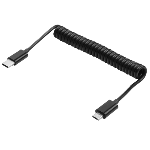 

1m Micro USB to USB-C / Type-C Data & Charging Spring Coiled Cable , For Galaxy S8 & S8 + / LG G6 / Huawei P10 & P10 Plus / Xiaomi Mi 6 & Max 2 and other Smartphones