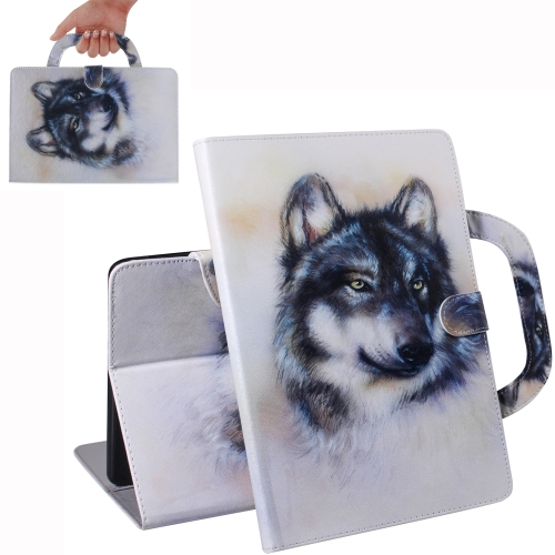 

Wolf Pattern Horizontal Flip Leather Case for Huawei MediaPad T5, with Holder & Card Slot & Wallet