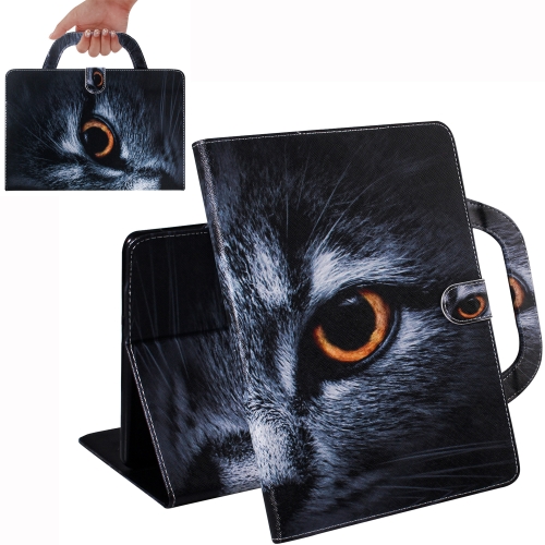 

Half-Faced Cat Pattern Horizontal Flip Leather Case for Huawei MediaPad M5 Lite 10, with Holder & Card Slot & Wallet