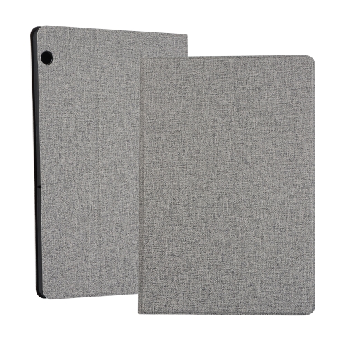 

Universal Voltage Craft Cloth TPU Protective Case for Huawei MediaPad T5, with Holder(Grey)