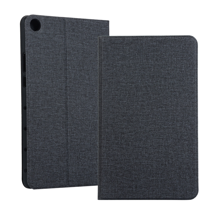 

Universal Voltage Craft Cloth TPU Protective Case for Huawei Honor Tab 5 8 inch / Mediapad M5 Lite 8 inch, with Holder(Black)
