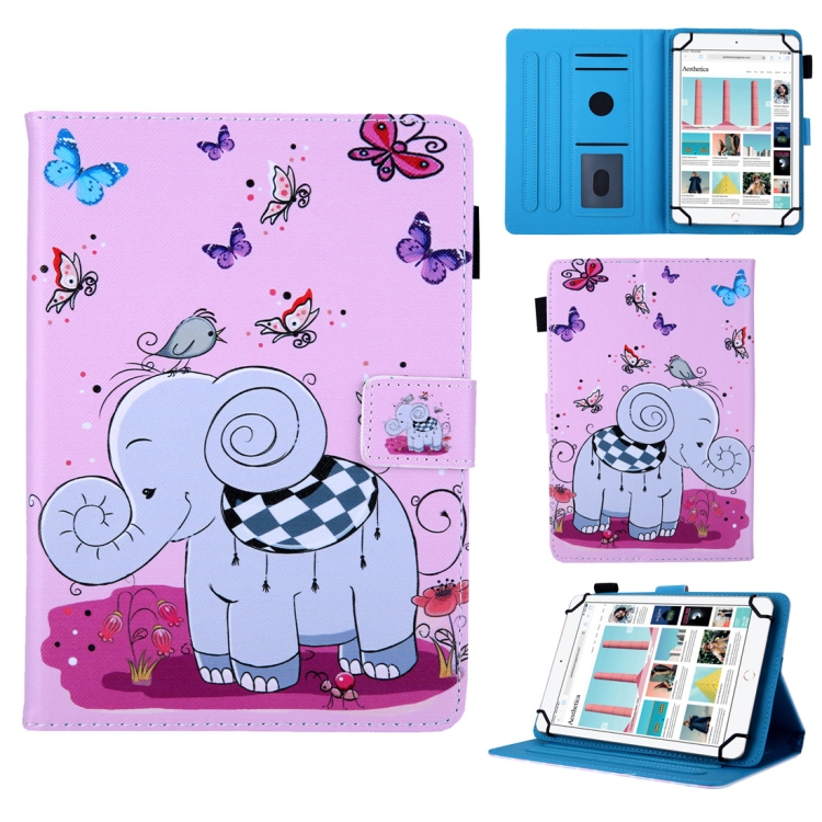 

Universal Butterfly Elephant Pattern Horizontal Flip Leather Case for 7 inch Tablet PC, with Holder & Card Slot & Wallet