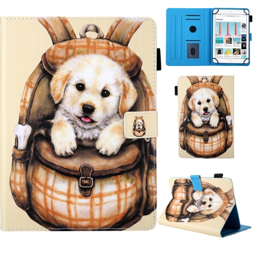

Universal School Bag Series Cute Dog Pattern Horizontal Flip Leather Case for 10 inch Tablet PC, with Holder & Card Slot & Wallet