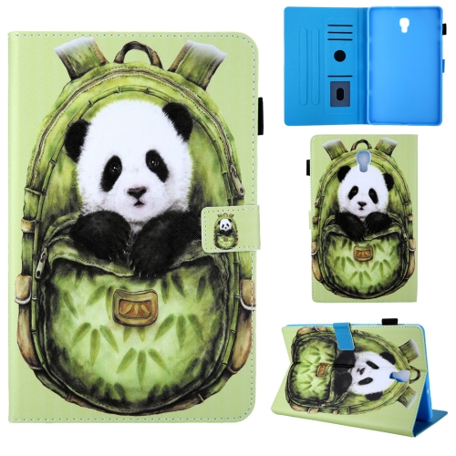 

School Bag Series Green Panda Pattern Horizontal Flip Leather Case for Galaxy Tab A 10.5 T590, with Holder & Card Slot & Sleep / Wake-up Function