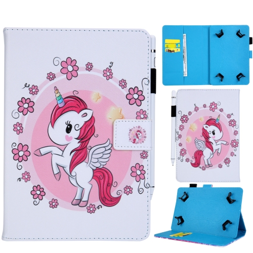 

Universal Unicorn Pattern Horizontal Flip Leather Case for 10 inch Tablet PC, with Holder & Card Slot & Wallet