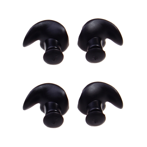 

2 Pair Soft Ear Plugs Environmental Silicone Waterproof Dust-Proof Earplugs Diving Water Sports Swimming Accessories(Black)