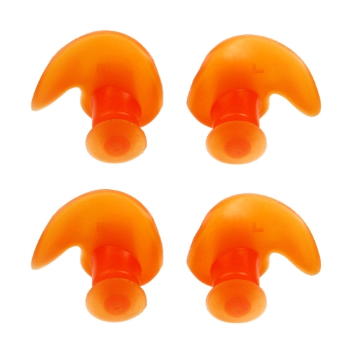 

2 Pair Soft Ear Plugs Environmental Silicone Waterproof Dust-Proof Earplugs Diving Water Sports Swimming Accessories(Orange)