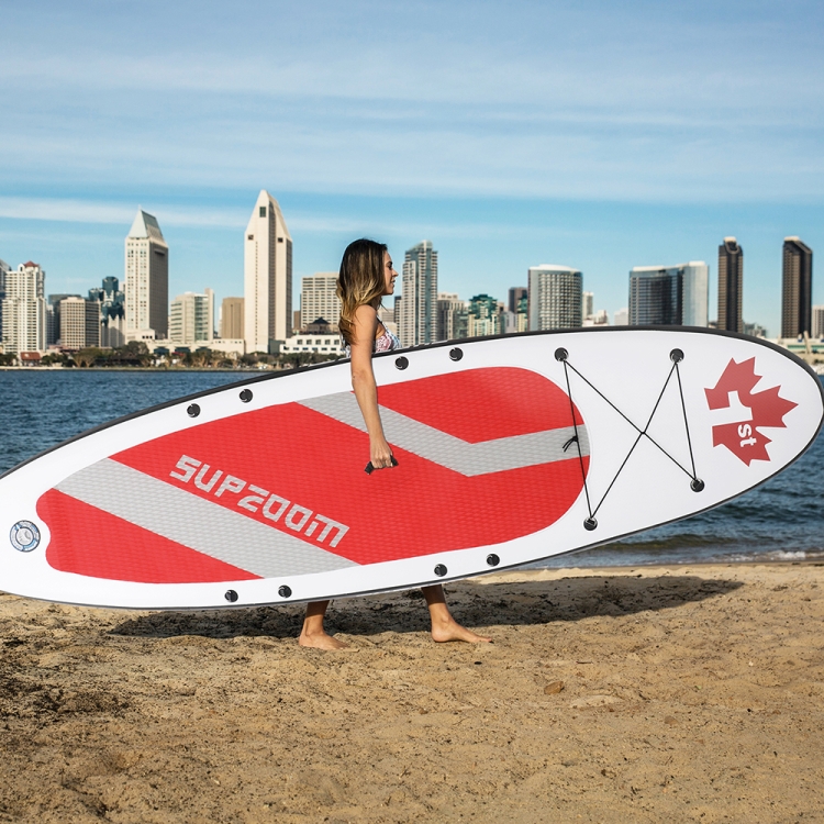 

[US Warehouse] SUPZOOM Inflatable Surf Paddle Board, Size: 126 x 32 x 6 inch(Red Leaf Pattern)
