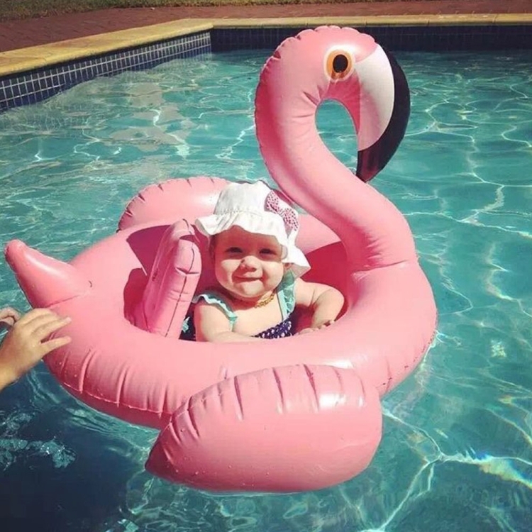 

Inflatable Flamingo Shaped Baby Swimming Ring, Inflated Size: 83 x 83 x 48cm