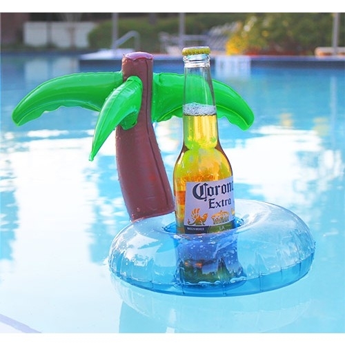 

Inflatable Coconut Tree Shaped Floating Drink Holder, Inflated Size: About 21 x 21 x 22cm