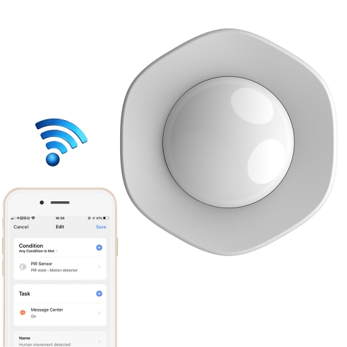 

YPI21 WiFi Human Body Infrared Sensor Mobile Phone APP Alarm Tamper Home Anti-Theft Intelligent Alarm