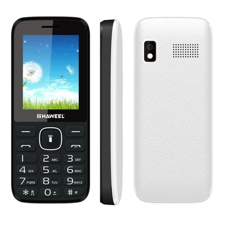 

[US Stock] Haweel X1 Mobile Phone, 2.4 inch, 1500mAh Battery, Dual SIM, Super Big Speaker, Support FM / TF / Torch / BT(White)