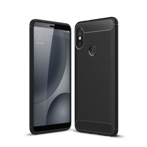 

For Xiaomi Redmi Note 5 Pro Brushed Texture Carbon Fiber Shockproof TPU Full-body Rugged Protective Back Cover Case(Black)