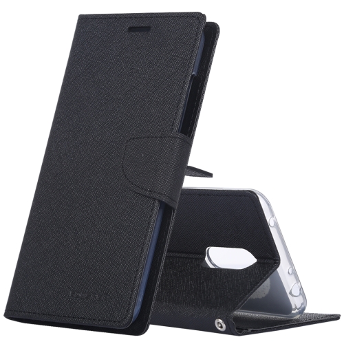 

MERCURY GOOSPERY FANCY DIARY Horizontal Flip PU Leather Case for Xiaomi Redmi 5 Plus, with Holder & Card Slots & Wallet(Black)